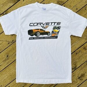 Vintage Corvette T Shirt USA Made Murina Chevy Car Graphic Tee L